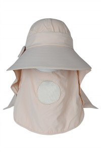 SKVC012 makes summer sun hat, sun hat, outdoor cool hat, mosquito-proof, tea-picking and cycling sun hat khaki detail view-7